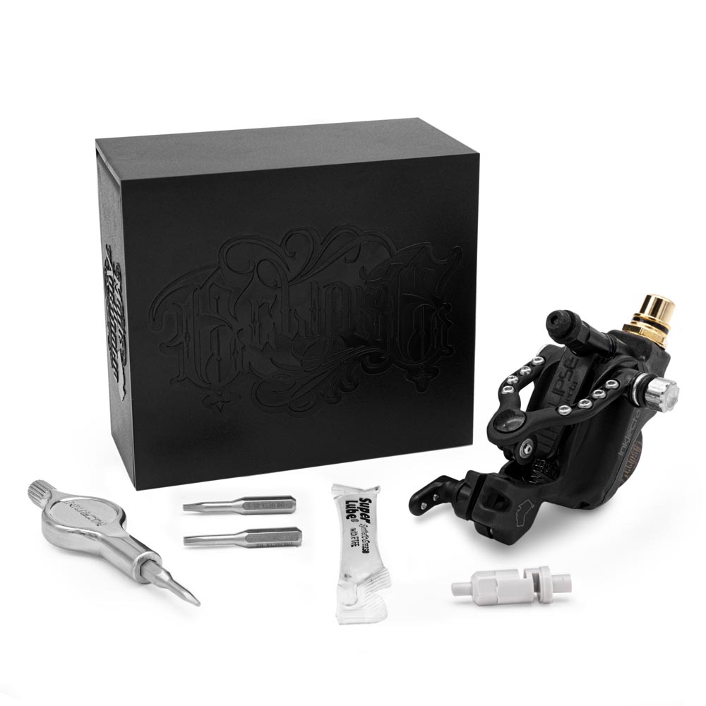 InkJecta Eclipse Blackout tattoo machine box contents
