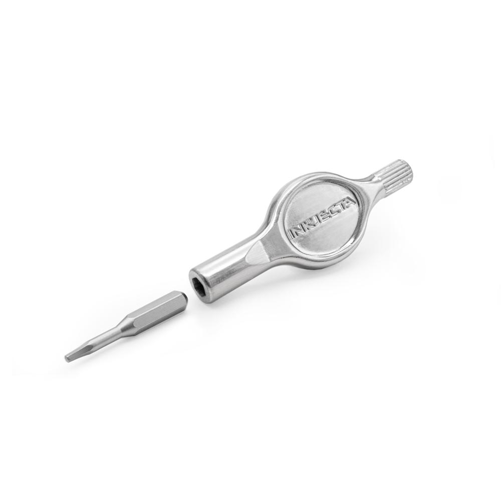 InkJecta Eclipse Blackout tattoo machine adjustment tool detached
